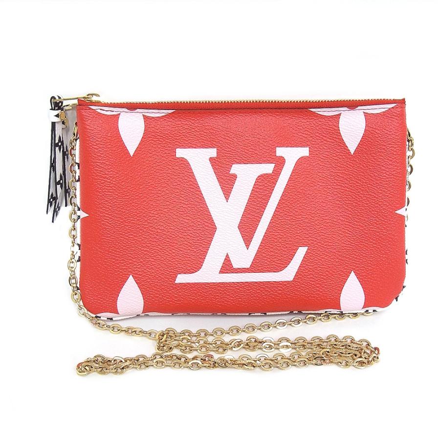 ルイヴィトン　LOUIS VUITTON　M67561 ポシェットドゥーブルジップ　ルージュ ショルダーバッグ　トートバッグ モノグラム ジャイアント　レディース LOUIS VUITTON（ルイ・ヴィトン） M67561 ポシェットドゥーブルジップ