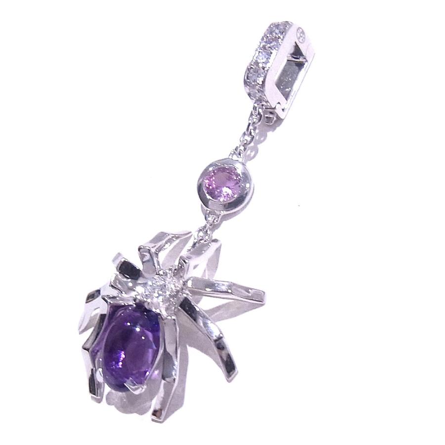 ショーメ CHAUMET ペンダント 750WG K18 ホワイトゴールド アトラップモワ 蜘蛛 アニマル【中古】【程度A+】【極上美品】の画像
