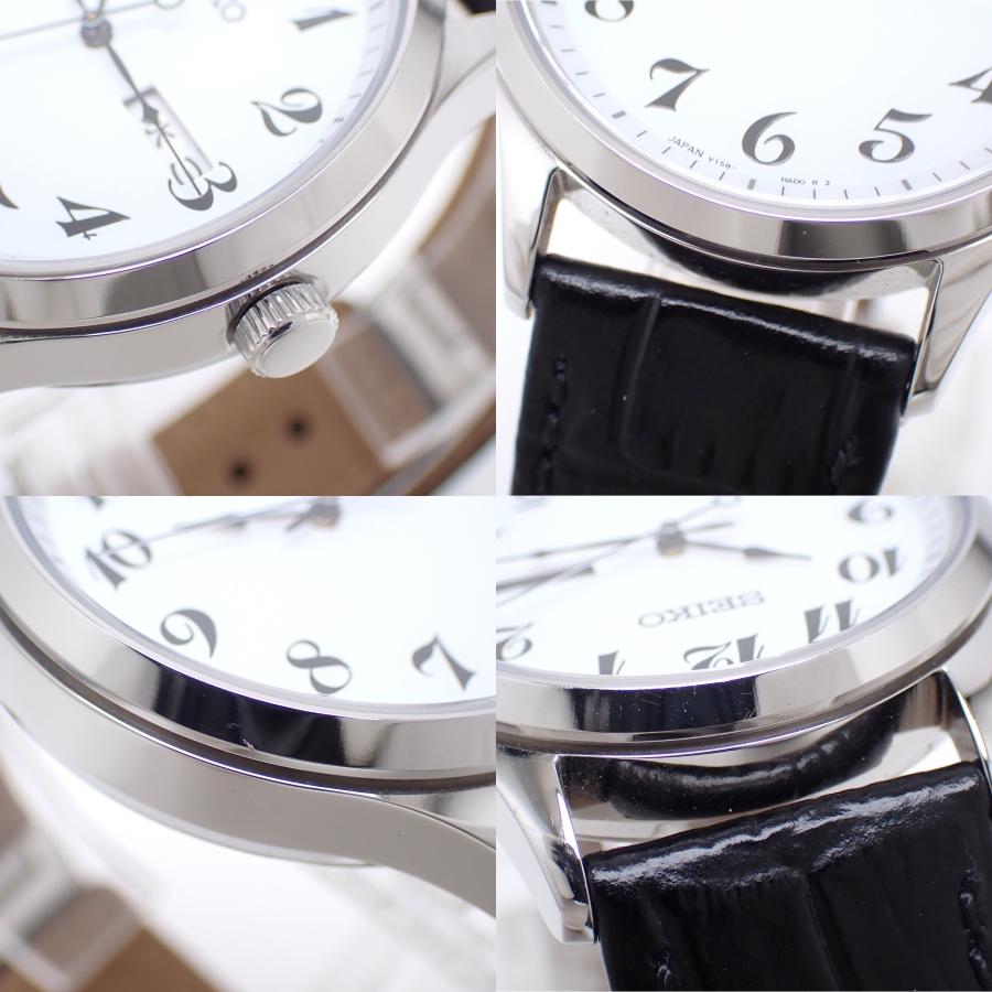 SEIKO（セイコー）ソーラー腕時計 V158-HAC0 鉄道時計デザイン SEIKO（セイコー） ソーラー 鉄道時計オマージュ腕時計 メンズ V158