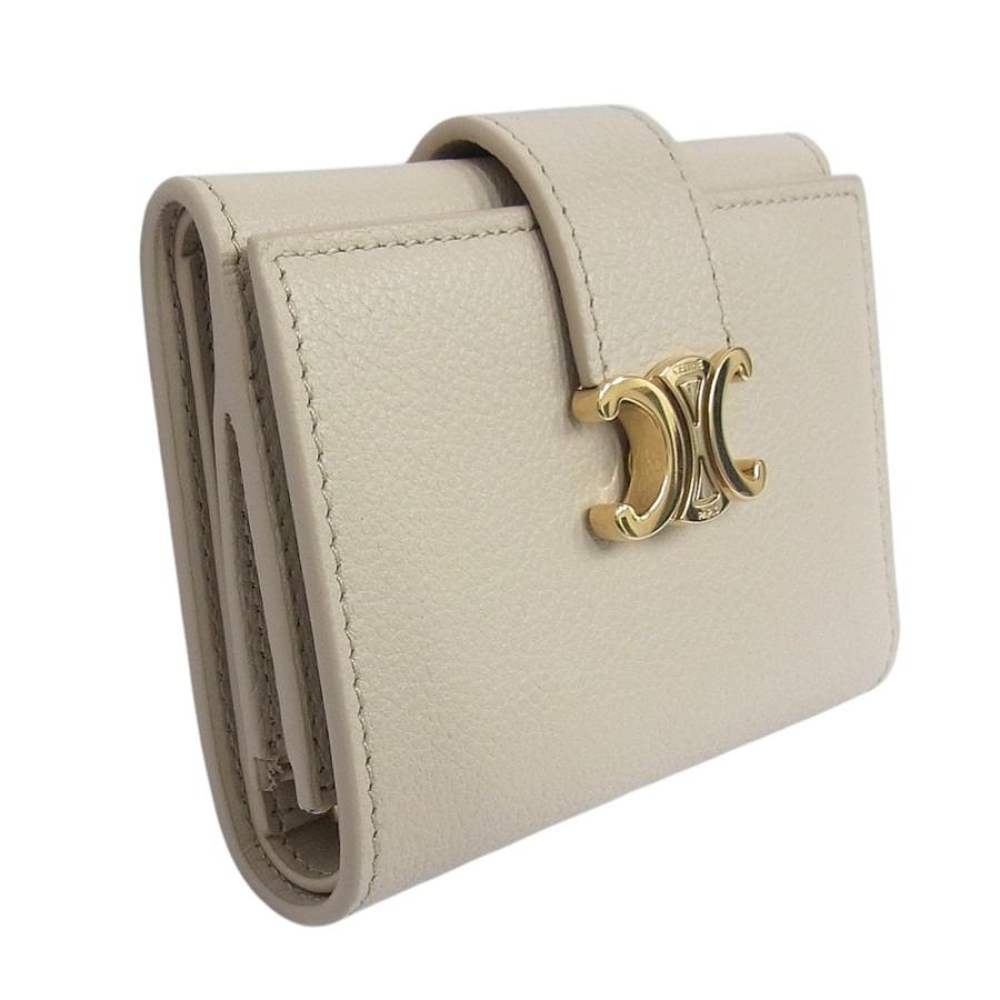 CELINEファインストラップ ウォレット コンパクト 三つ折り財布 CELINE（セリーヌ） 三つ折り財布 ファイン ストラップウォレット