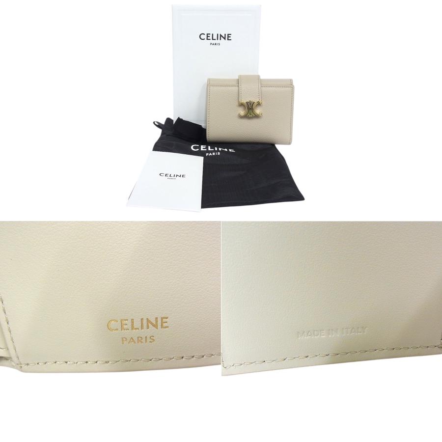 CELINE（セリーヌ） 三つ折り財布 ファイン ストラップウォレット