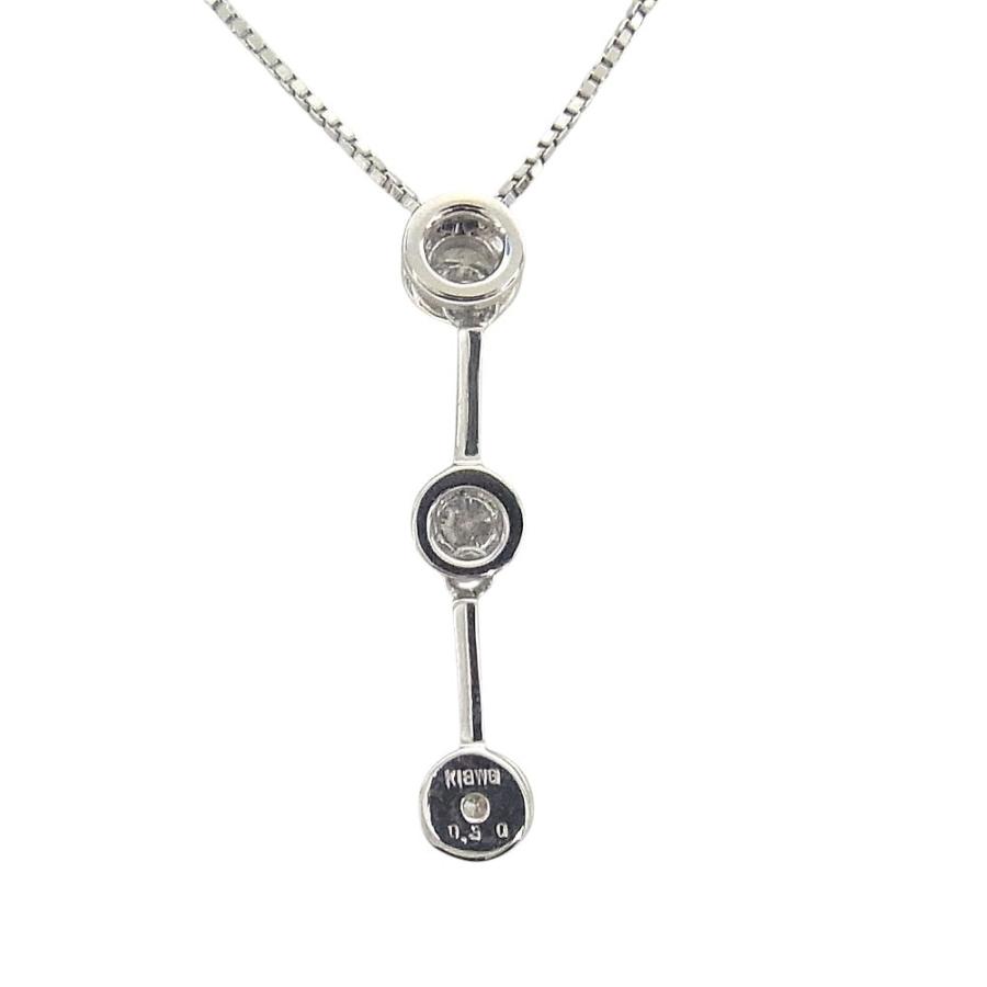 750　K18WG　ホワイトゴールド　ネックレス ダイヤ0.30ct　デザインネックレス 【中古】【程度A】【ノーブランド】の画像