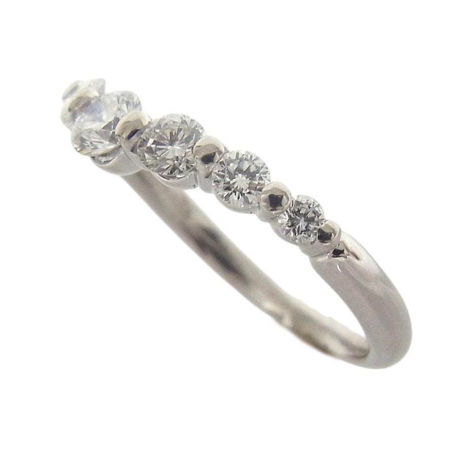 指輪　Pt900　プラチナ　ダイヤリング 合計0.53ct 【中古】【程度A】【質屋出品】 【新品仕上げ済み】【ノーブランド】の画像