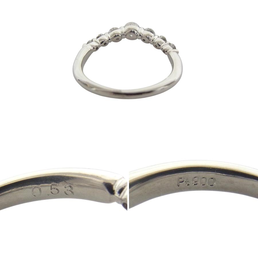 指輪　Pt900　プラチナ　ダイヤリング 合計0.53ct 【中古】【程度A】【質屋出品】 【新品仕上げ済み】【ノーブランド】の画像