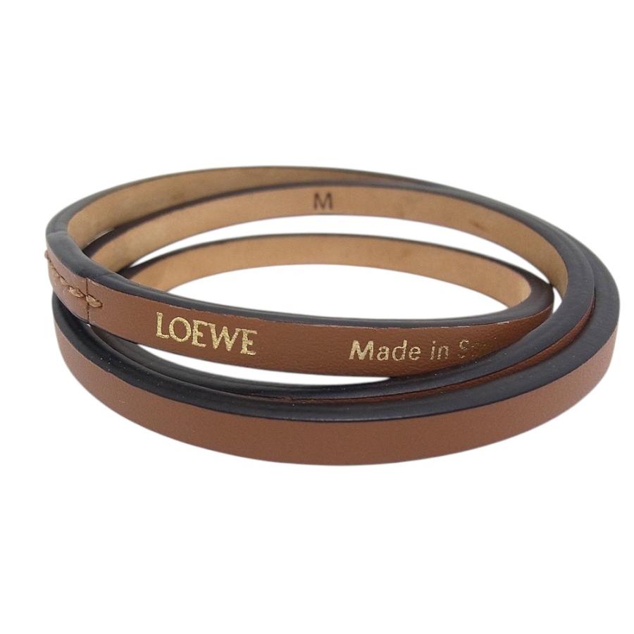 LOEWE（ロエベ） ダブルバングル ブレスレット 2本セット レザー