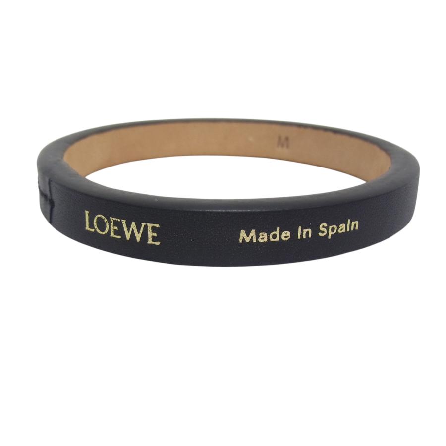 LOEWE（ロエベ） ダブルバングル ブレスレット 2本セット レザー