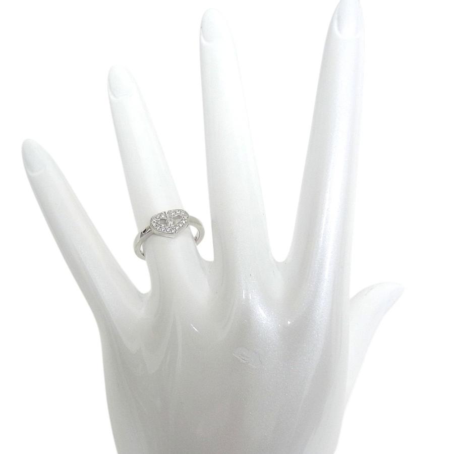 カルティエ Cartier Cハート ダイヤリング ホワイトゴールド 750WG 48号 K18WG ダイヤモンド【中古】【程度A+】【極上美品】の画像