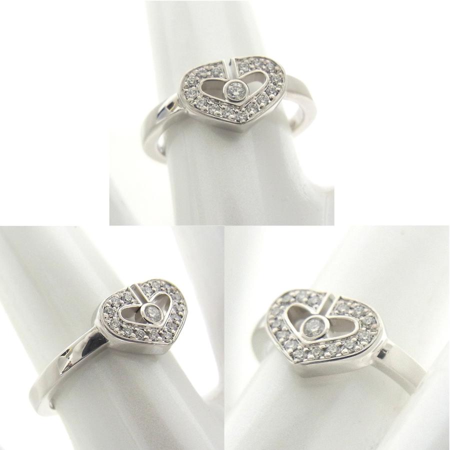 カルティエ Cartier Cハート ダイヤリング ホワイトゴールド 750WG 48号 K18WG ダイヤモンド【中古】【程度A+】【極上美品】の画像