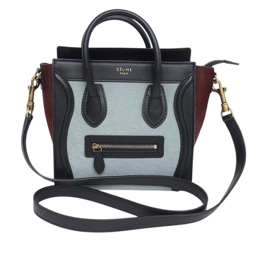 CELINE（セリーヌ） ハンドバッグ ラゲージ ナノショッパー ハラコ 