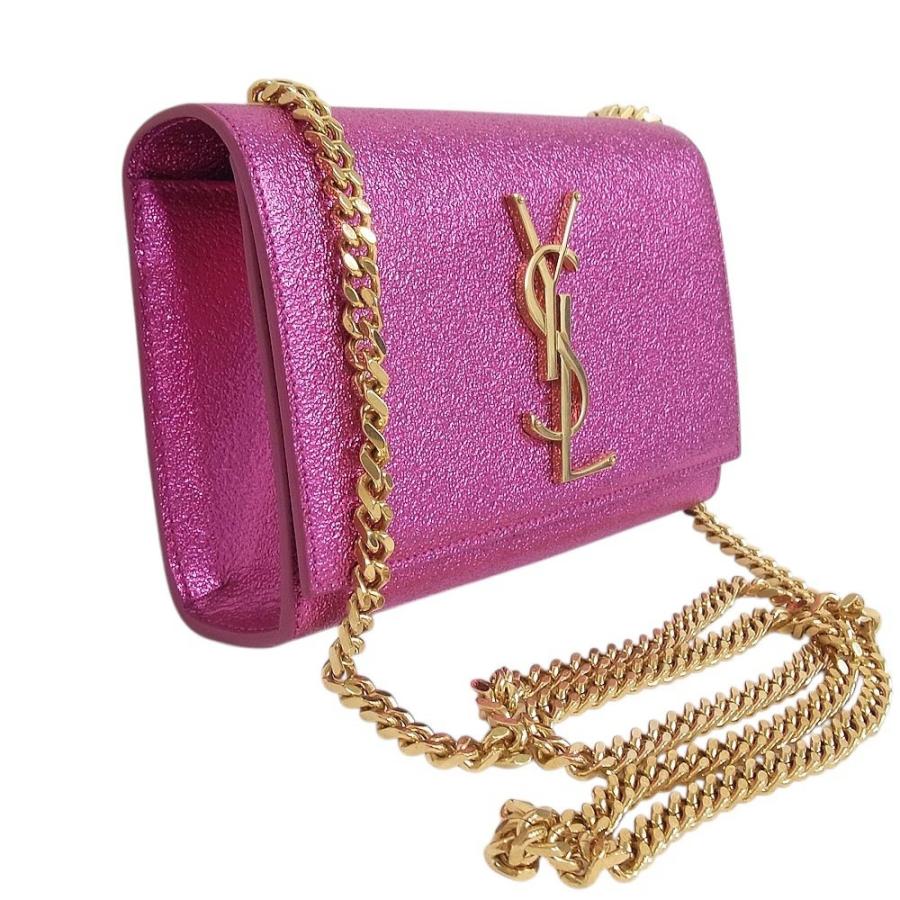 サンローラン SAINT LAURENT チェーンショルダーバッグ　ケイト レザー　ピンク　レディース　364021 【中古】【程度A】【美品】の画像
