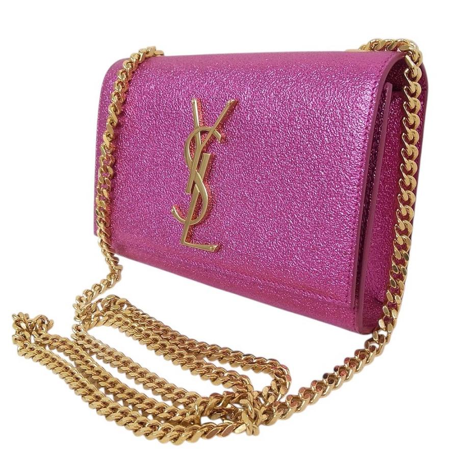 サンローラン SAINT LAURENT チェーンショルダーバッグ　ケイト レザー　ピンク　レディース　364021 【中古】【程度A】【美品】の画像