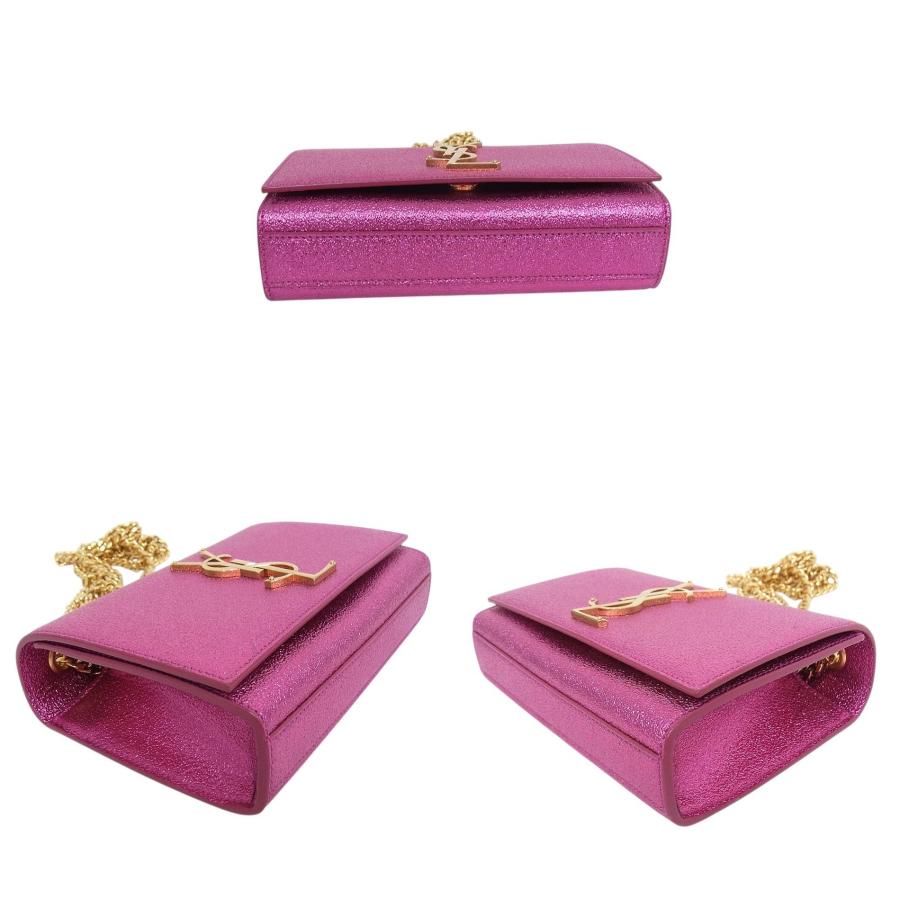 サンローラン SAINT LAURENT チェーンショルダーバッグ　ケイト レザー　ピンク　レディース　364021 【中古】【程度A】【美品】の画像