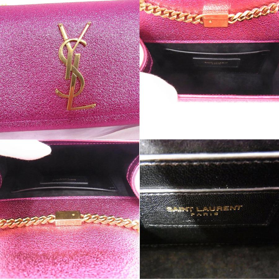 サンローラン SAINT LAURENT チェーンショルダーバッグ　ケイト レザー　ピンク　レディース　364021 【中古】【程度A】【美品】の画像