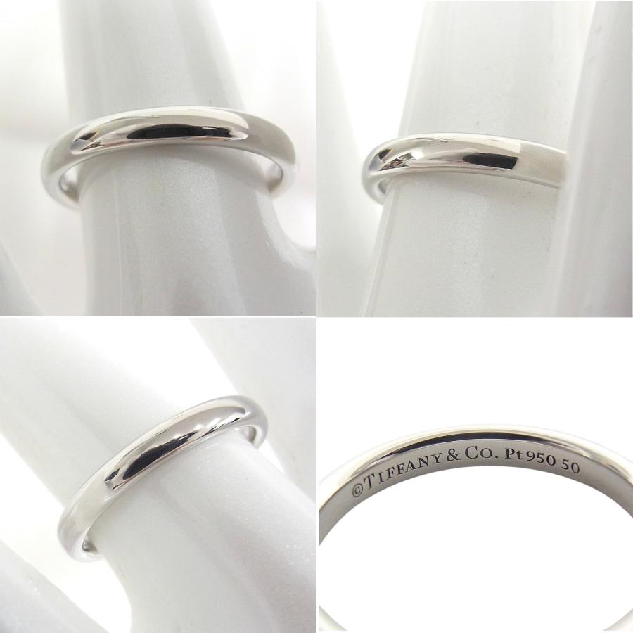 ティファニー TIFFANY&Co. Pt950 プラチナ フォーエバー ウェディング バンドリング 約8号 指輪 幅2.5mm【中古】【程度A+】【極上美品】の画像