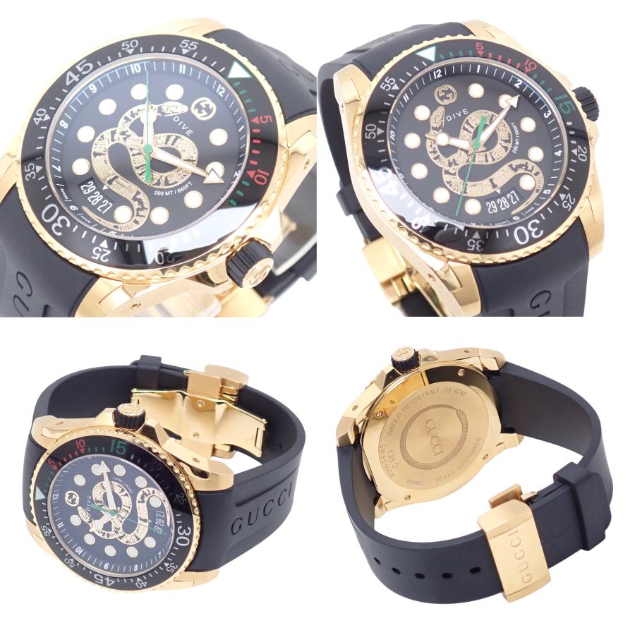 GUCCI（グッチ） ダイヴ DIVE 136.2 YA136219 ゴールド/ブラック 