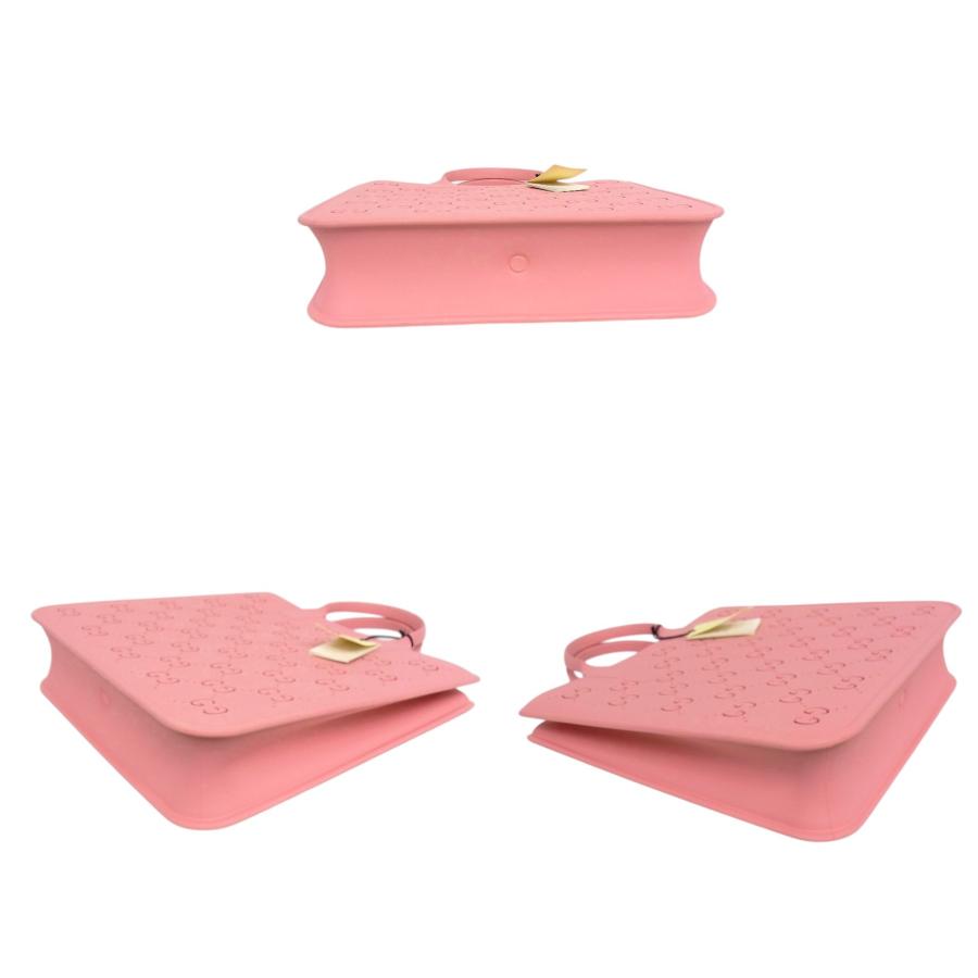 グッチ　GUCCI　679365 GGスプリーム　ラバーハンドバッグ チルドレンズ　ピンク 【中古】【程度A+】【極上美品】の画像
