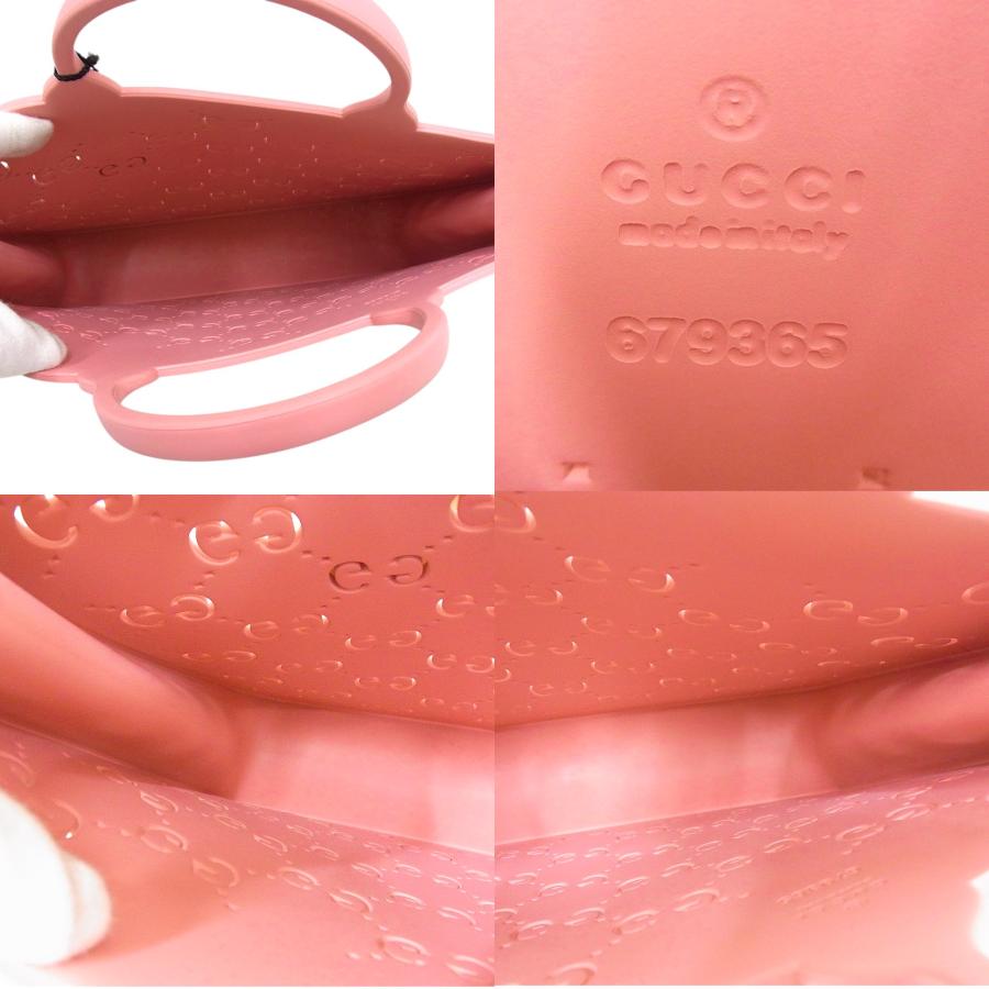 グッチ　GUCCI　679365 GGスプリーム　ラバーハンドバッグ チルドレンズ　ピンク 【中古】【程度A+】【極上美品】の画像