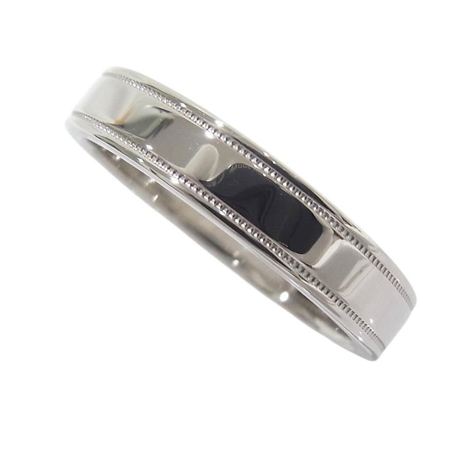 ティファニー TIFFANY&Co. Pt950 プラチナ ミルグレイン フラット バンドリング 約17.5号 指輪【中古】【程度A+】【極上美品】の画像