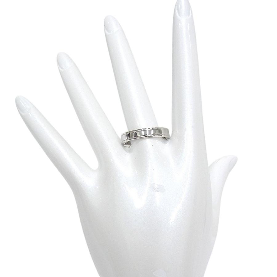 ティファニー TIFFANY&Co. Pt950 プラチナ ミルグレイン フラット バンドリング 約17.5号 指輪【中古】【程度A+】【極上美品】の画像