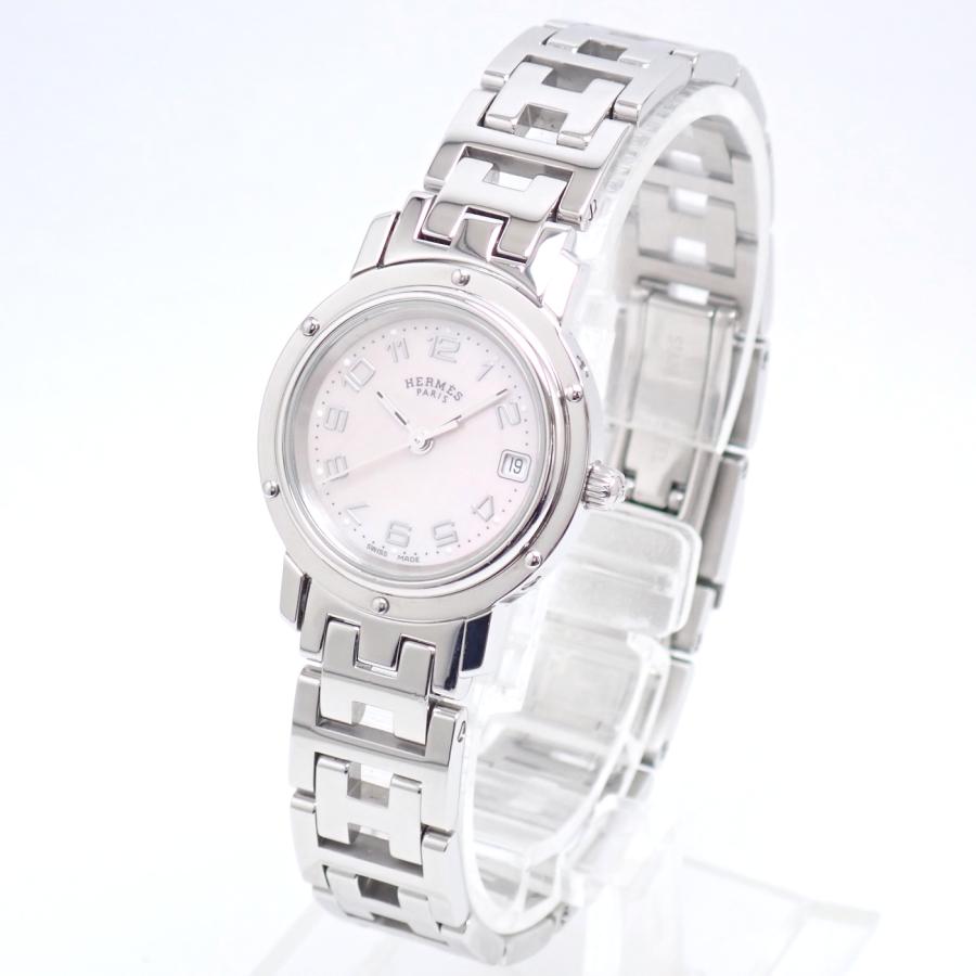 エルメス クリッパー CL4.210 シェル ナクレ クォーツ レディース 時計 HERMES（エルメス） クリッパー ナクレ CL4.210 クオーツ ピンクシェル
