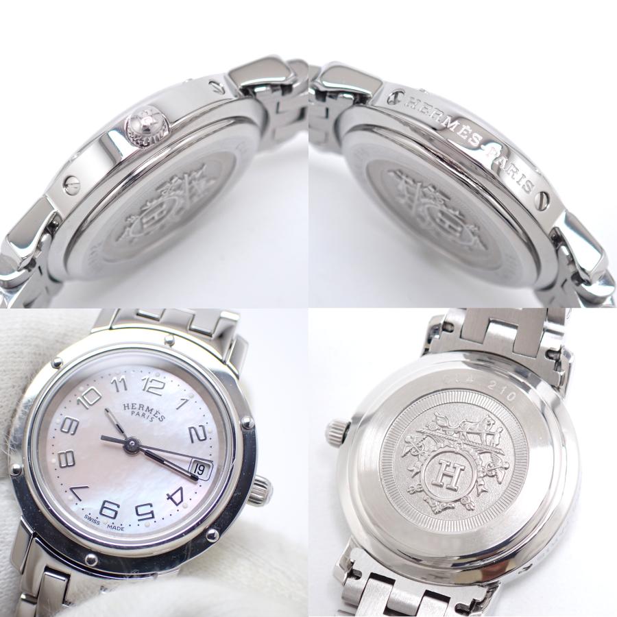 HERMES（エルメス） クリッパー ナクレ CL4.210 クオーツ ピンクシェル