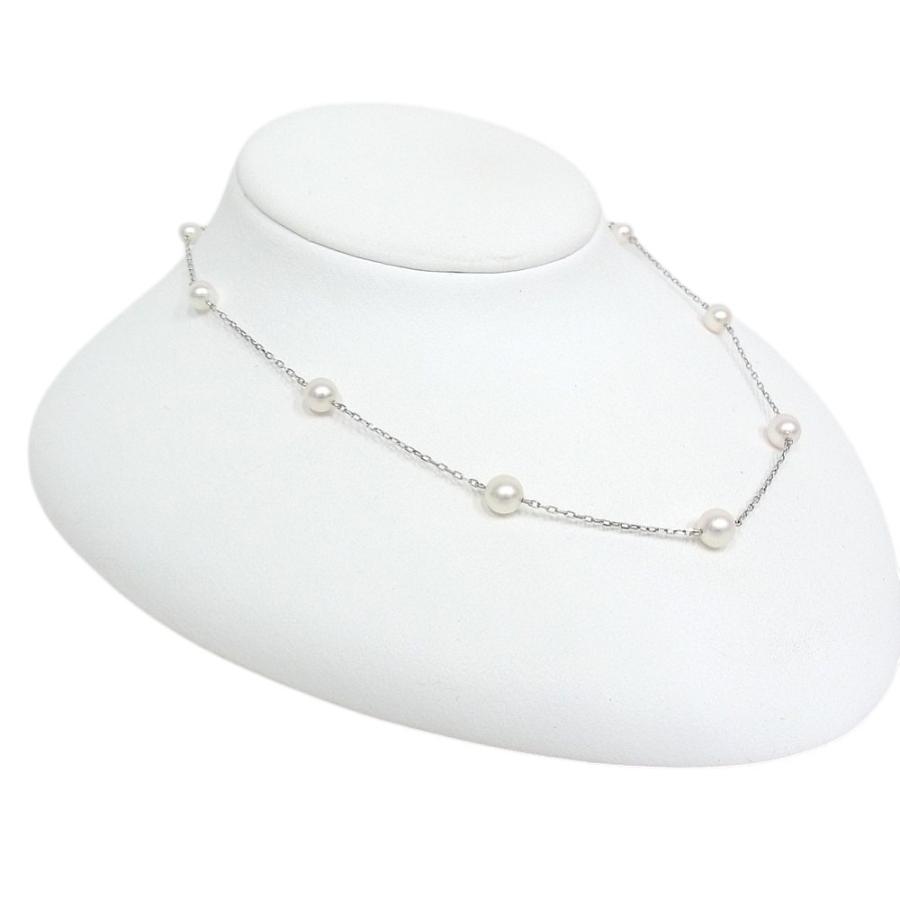 ミキモト MIKIMOTO ネックレス　K18WG ホワイトゴールド　パールネックレス 【中古】【程度A】【美品】の画像