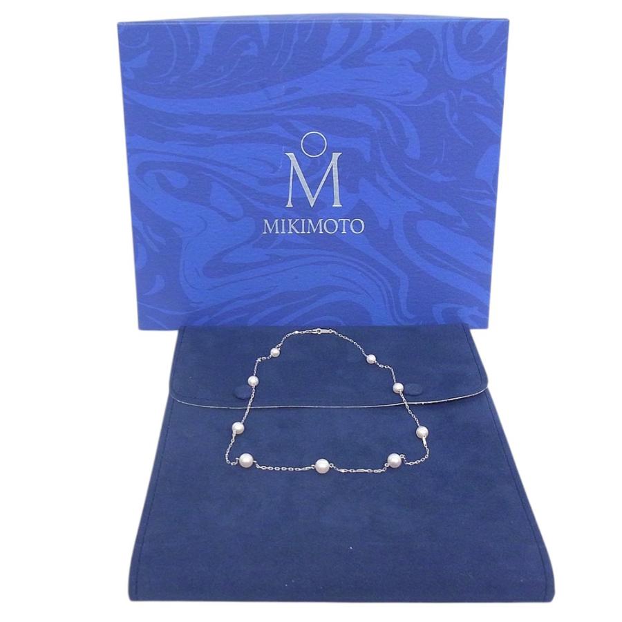 ミキモト MIKIMOTO ネックレス　K18WG ホワイトゴールド　パールネックレス 【中古】【程度A】【美品】の画像