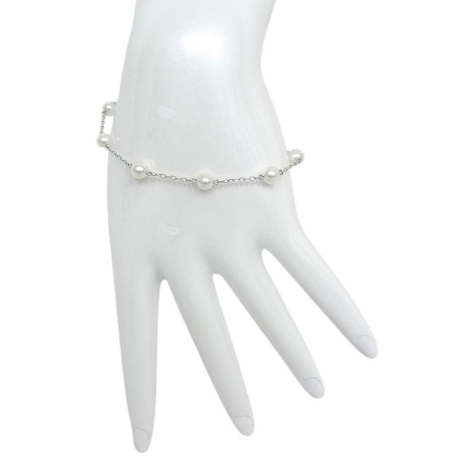 ミキモト MIKIMOTO　ブレスレット　K18WG ホワイトゴールド　パールブレス 【中古】【程度A】【美品】の画像