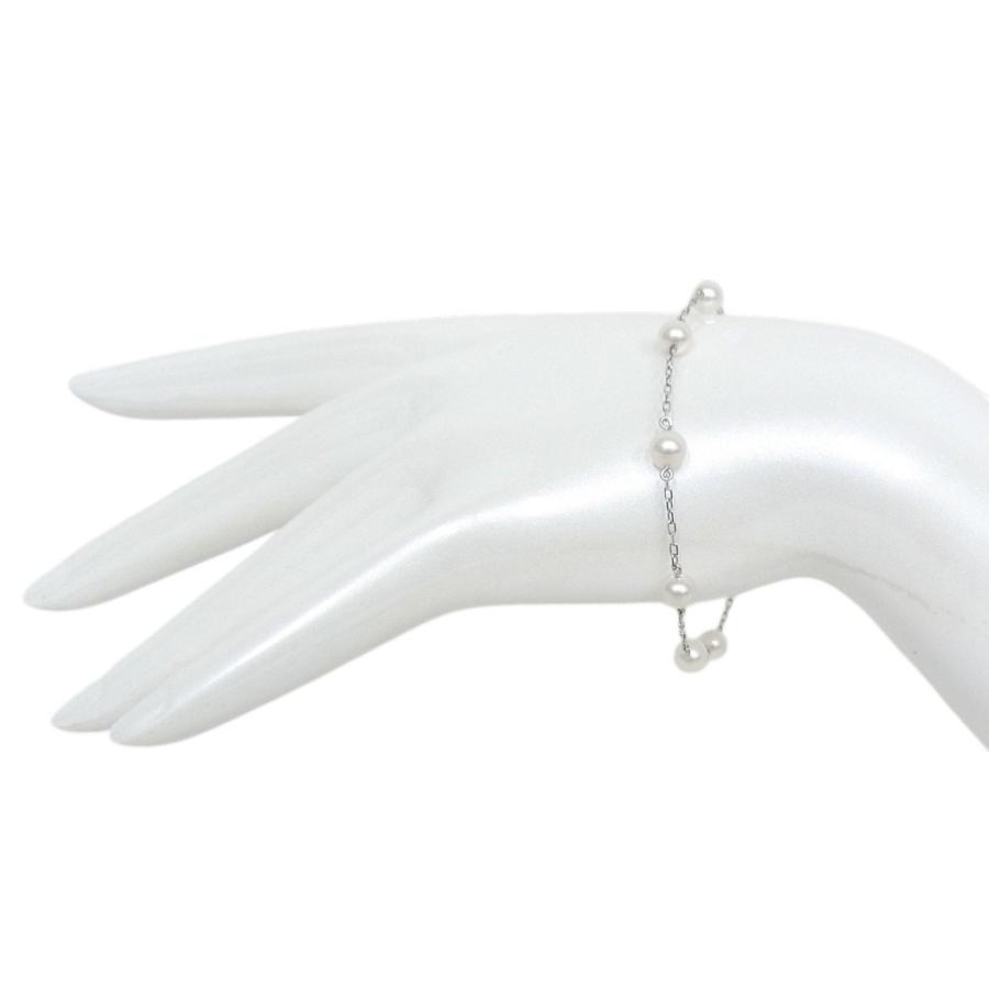 ミキモト MIKIMOTO　ブレスレット　K18WG ホワイトゴールド　パールブレス 【中古】【程度A】【美品】の画像
