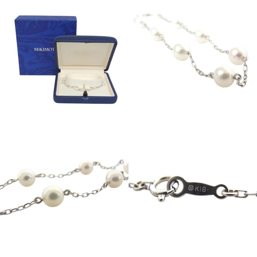 ミキモト MIKIMOTO　ブレスレット　K18WG ホワイトゴールド　パールブレス 【中古】【程度A】【美品】の画像