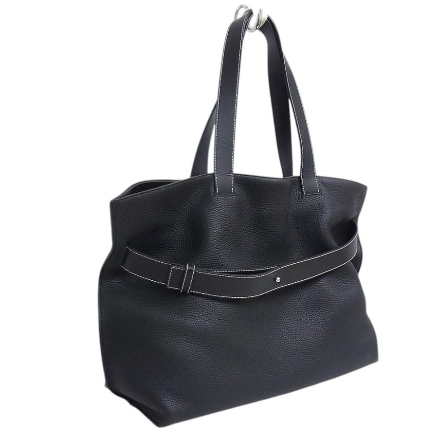 ロエベ　LOEWE　トートバッグ レザー　ブラック　レディース　メンズ 【中古】【程度A】【美品】の画像