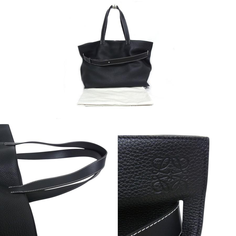 ロエベ　LOEWE　トートバッグ レザー　ブラック　レディース　メンズ 【中古】【程度A】【美品】の画像