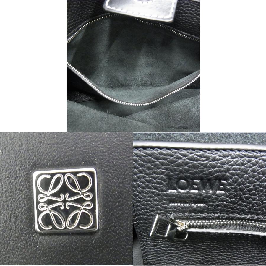 ロエベ　LOEWE　トートバッグ レザー　ブラック　レディース　メンズ 【中古】【程度A】【美品】の画像