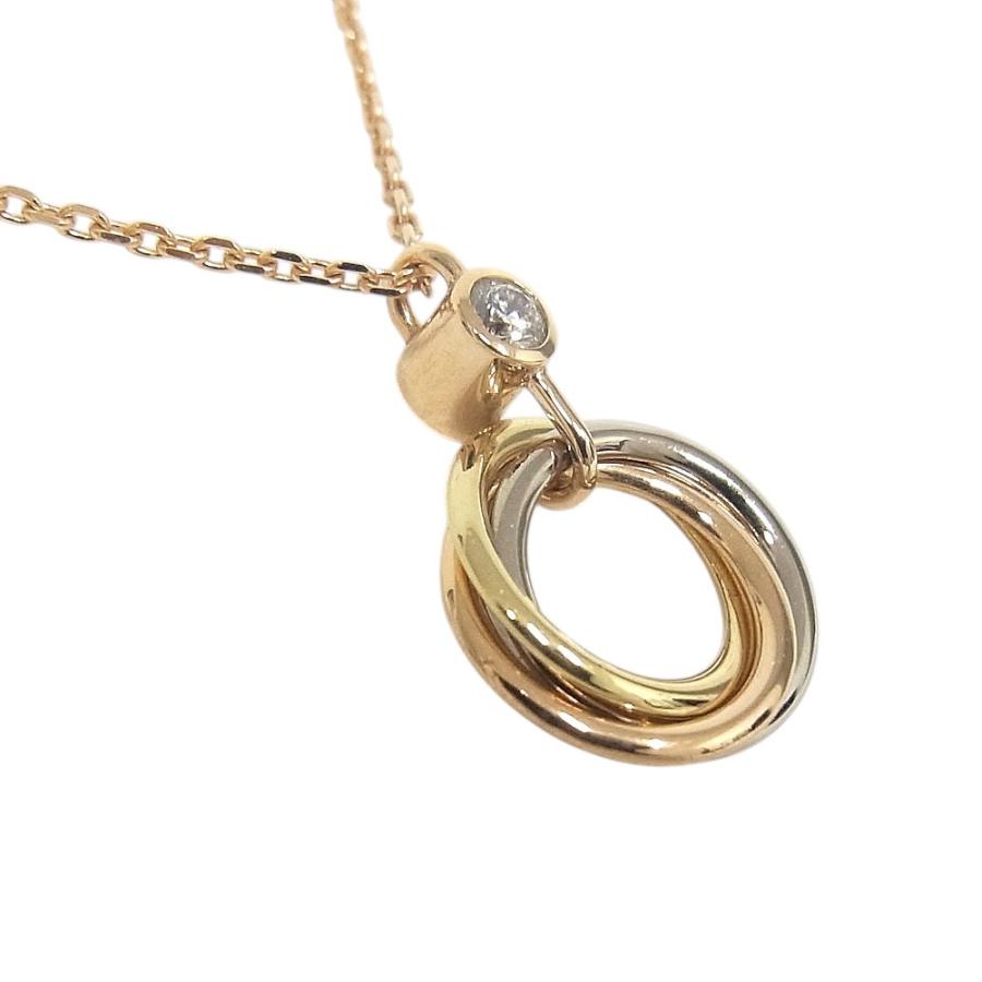 Cartier（カルティエ） ネックレス ダイヤ ベビートリニティ K18PG 