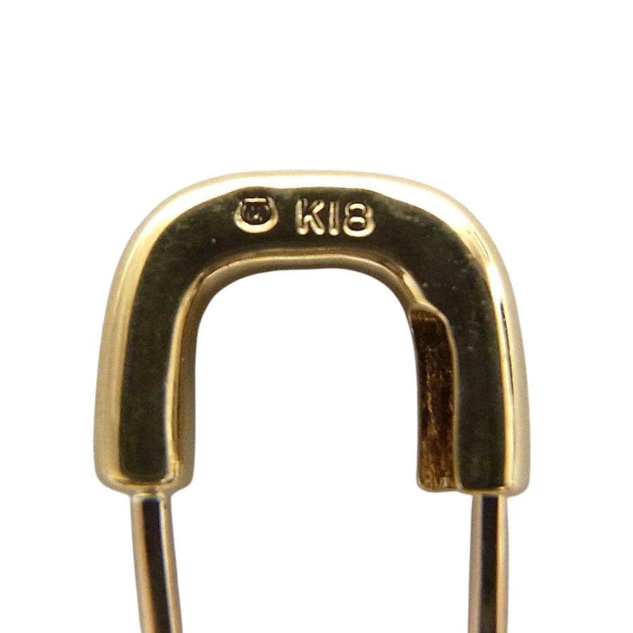 ミキモト MIKIMOTO　ブローチ 安全ピンモチーフ　K18YG イエローゴールド　セーフティーピン 【中古】【程度A】【美品】