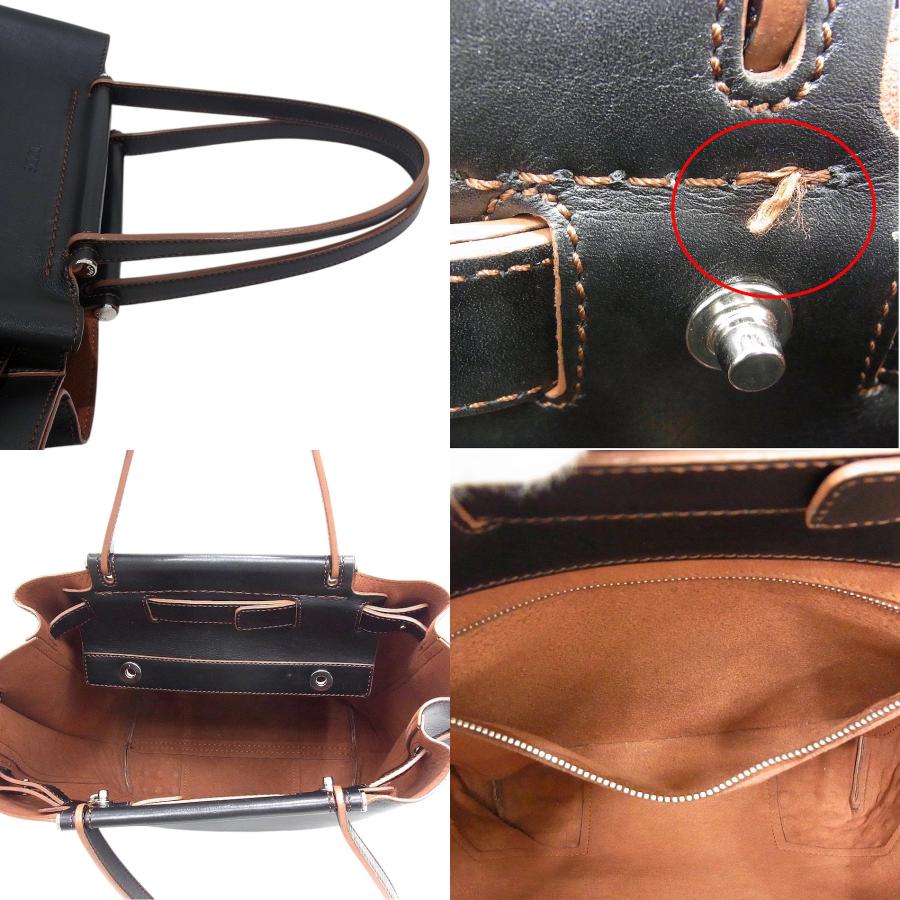 TOD'S（トッズ） ウェーブスタッズトート レザー ブラック トート