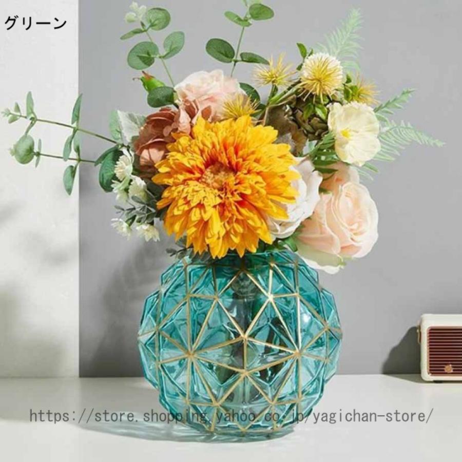 フラワーベース 一論挿し 花器 大型 花瓶 ガラス 北欧 グレー ガラスボトル vase 花びん ガラスボトル 生け花 リアルな造花 シンプル モダン 高さ33.5cm｜yagichan-store｜06