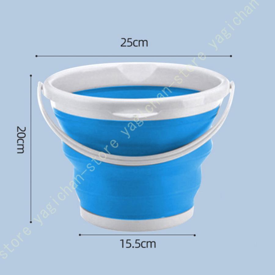 洗車 車載 釣り 餌の桶 旅行 レジャー 大掃除 アウトドア おりたたみ 折りたたみバケツ 3L 5L 10L ソフトバケツ 畳める バケツ シリコン製 3色 折り畳みバケツ｜yagichan-store｜19