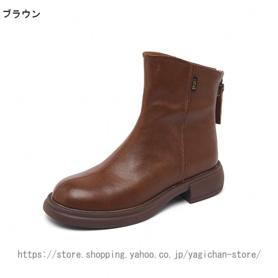 レディース ブーツ 本革 レザー ラウンド フラット 秋冬靴 美脚 レディース ブーツ 本革 レザー ラウンド フラット 秋冬靴 美脚