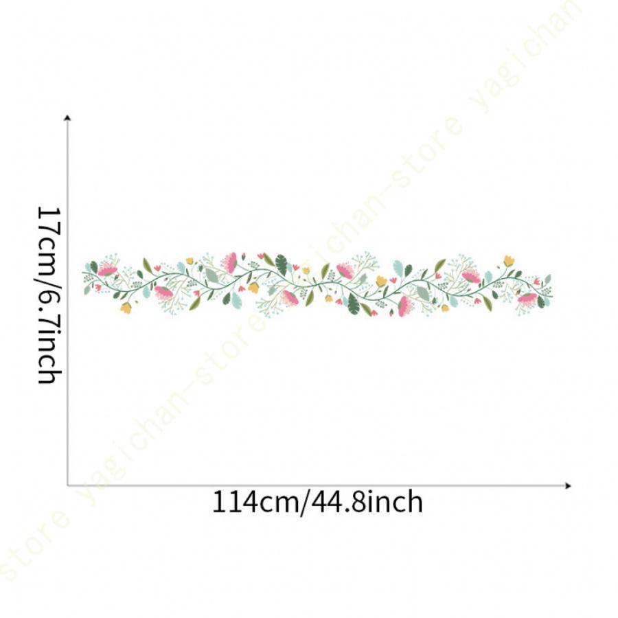 ウォールステッカー 花 北欧 植物 緑 グリーン カフェ おしゃれ ボタニカル モダン 階段 窓 草 リーフ リボン キッチン 葉 ライン 壁紙 シール diy はがせる｜yagichan-store｜28