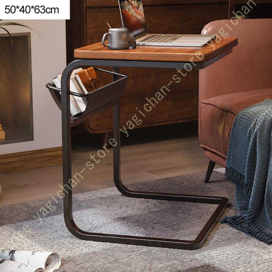 ソファサイドテーブル サイドテーブル おしゃれ ベッドサイドテーブル 古材 木製 北欧 アイアン ナイトテーブル 木製コーヒーテーブル カフェテーブル 木製