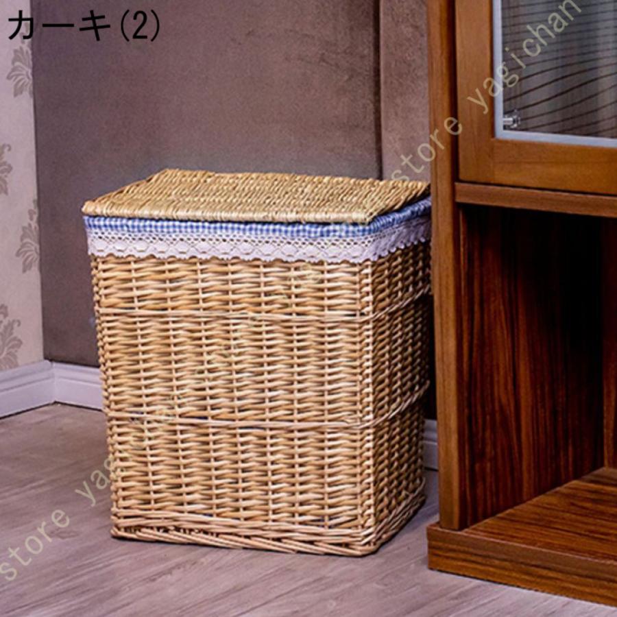ラタンのランドリーバスケット アジア 和風 カゴ かご収納 籐 ラタンのランドリーバスケット アジア 和風 カゴ かご収納 籐