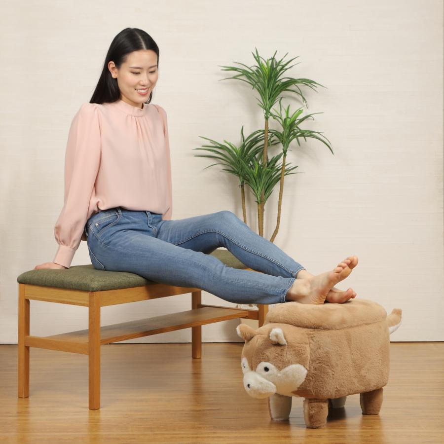 アニマルスツール 収納つき 柴犬 しば 犬 送料無料 収納 スツール