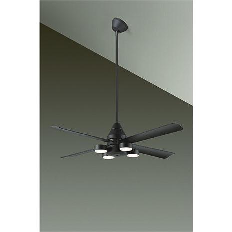 ダイコー シーリングファン 〜4.5畳 黒 広角 LED（電球色） DCH-41044Y