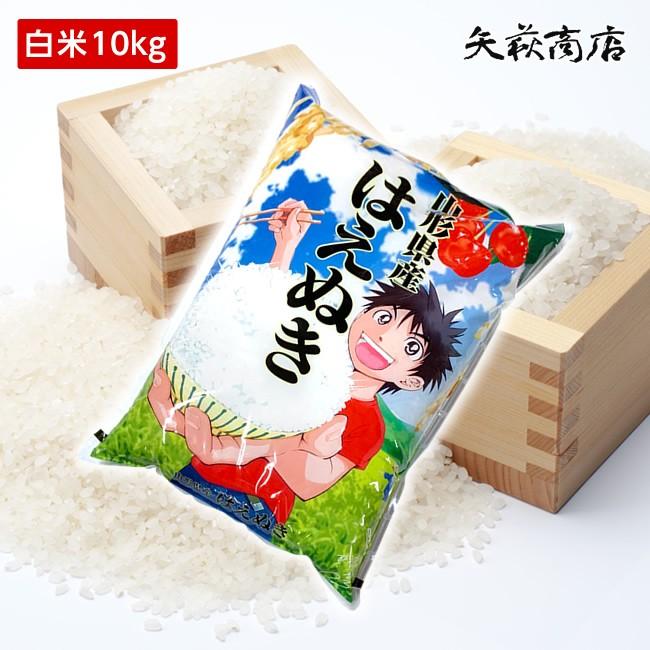 【送料無料】令和5年産 山形県産 はえぬき 白米10kg【沖縄別途1000円加算】｜yahagishouten