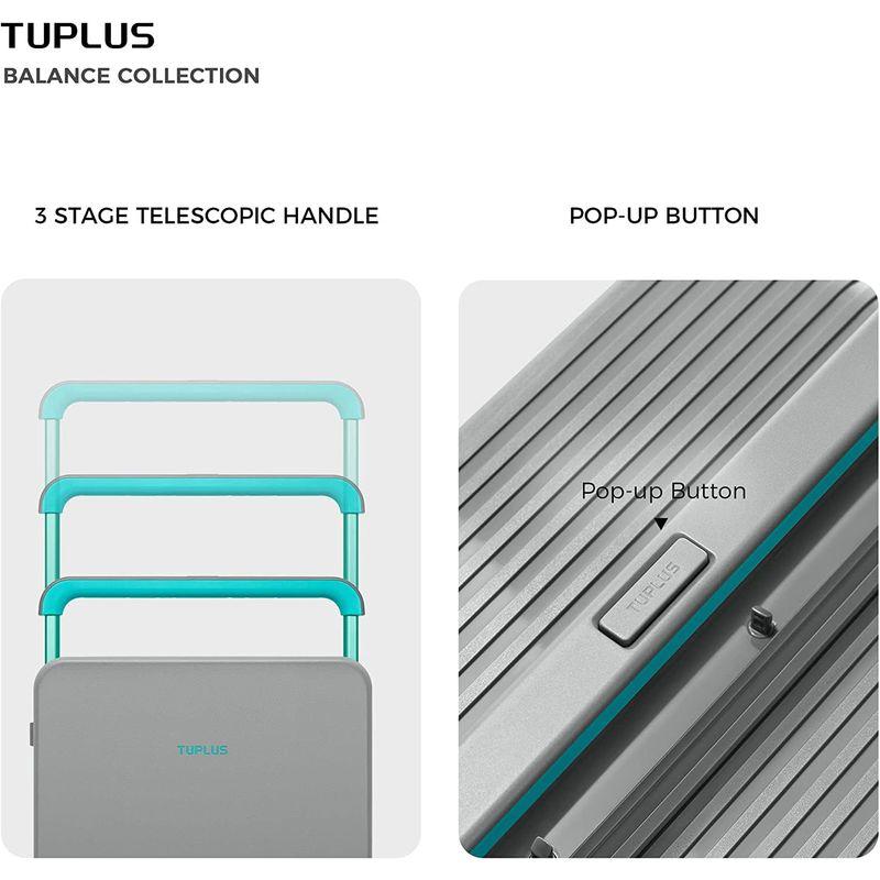 ★レア物 新品未開封 TUPLUS スーツケース Mサイズ 静音 TSAロック ８輪 キャリーケース 5泊以上 62L 66.5cm 5.6kg グレーグリーン 【SKC1191488848】(43433円)