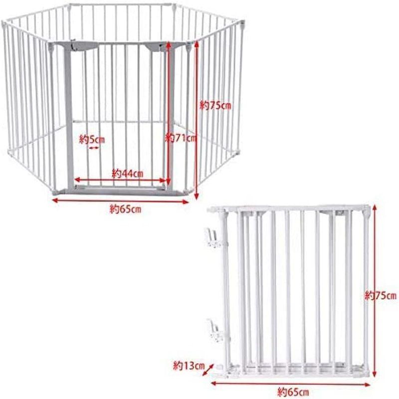 Cuku クークー 通せんぼ 置くだけ ベビーフェンス ベビーゲート 100cm以上 ワイド サークル 赤ちゃん 折りたたみ 犬 ホワイト クークー 通せんぼ 置くだけ ベビーフェンス ベビーゲート 100cm以上 ワイド サークル 赤ちゃん 折りたたみ 犬 ホワイト