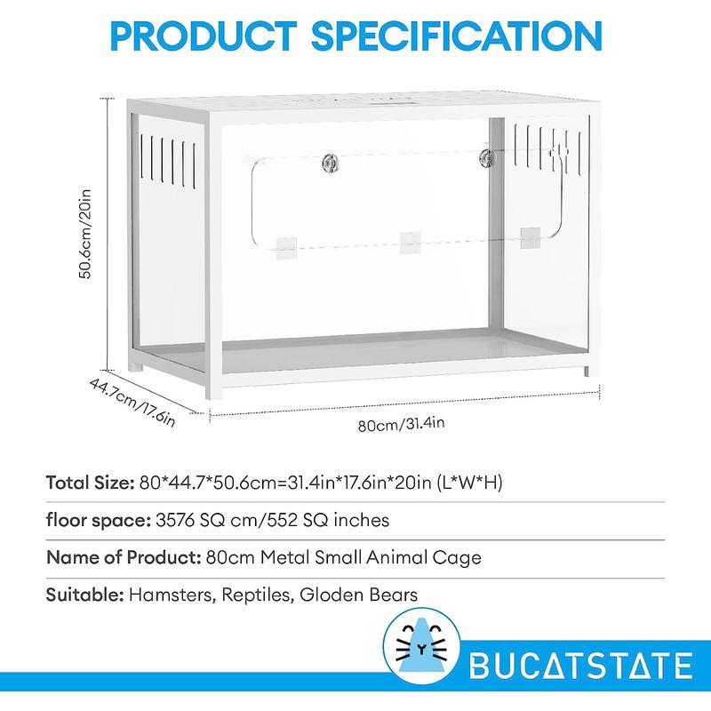 BUCATSTATE ハムスター メタル製 800 ケージ 飼育ケージ クリアケージ 透明 水槽タイプ 2つ扉 フロントドア最適化 組み立て ハムスター メタル製 ケージ 飼育ケージ クリアケージ 透明 水槽タイプ 2つ扉 フロントドア最適化 組み立て