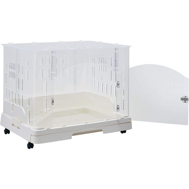 【24時間以内発送】 ジェックス スマートルームクリア うさぎ用アクリル製ケージ 段差が低い 観音開きタイプ 引き出し・トイレ付き ホワイト 【SKC6956070048】(25357円)