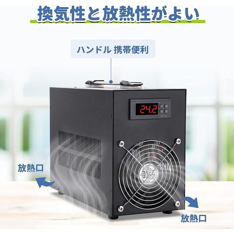 Poafamx 水槽クーラー 60L冷却だけ ペルチェ式 15-30℃調整可能 パイプ付き 循環ポンプ付き 日本語取り扱い説明書付き 連続作 水槽クーラー 60L冷却だけ ペルチェ式 パイプ付き 循環ポンプ付き 日本語取り扱い説明書付き 連続作